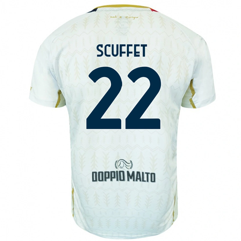 Danxen Dětské Simone Scuffet #22 Bílý Daleko Hráčské Dresy 2024/25 Dres