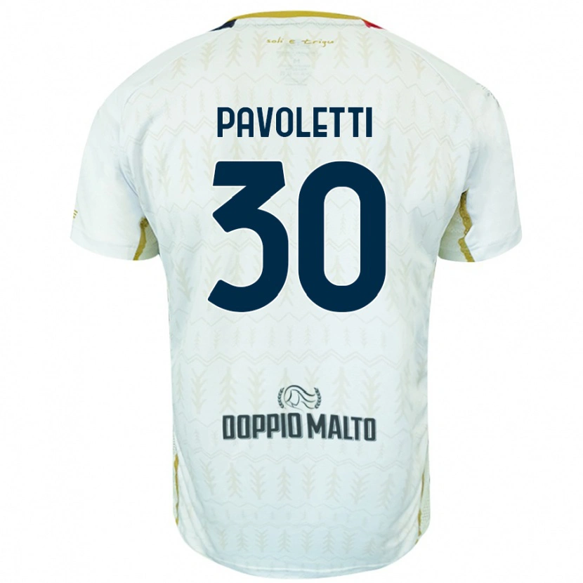 Danxen Dětské Leonardo Pavoletti #30 Bílý Daleko Hráčské Dresy 2024/25 Dres