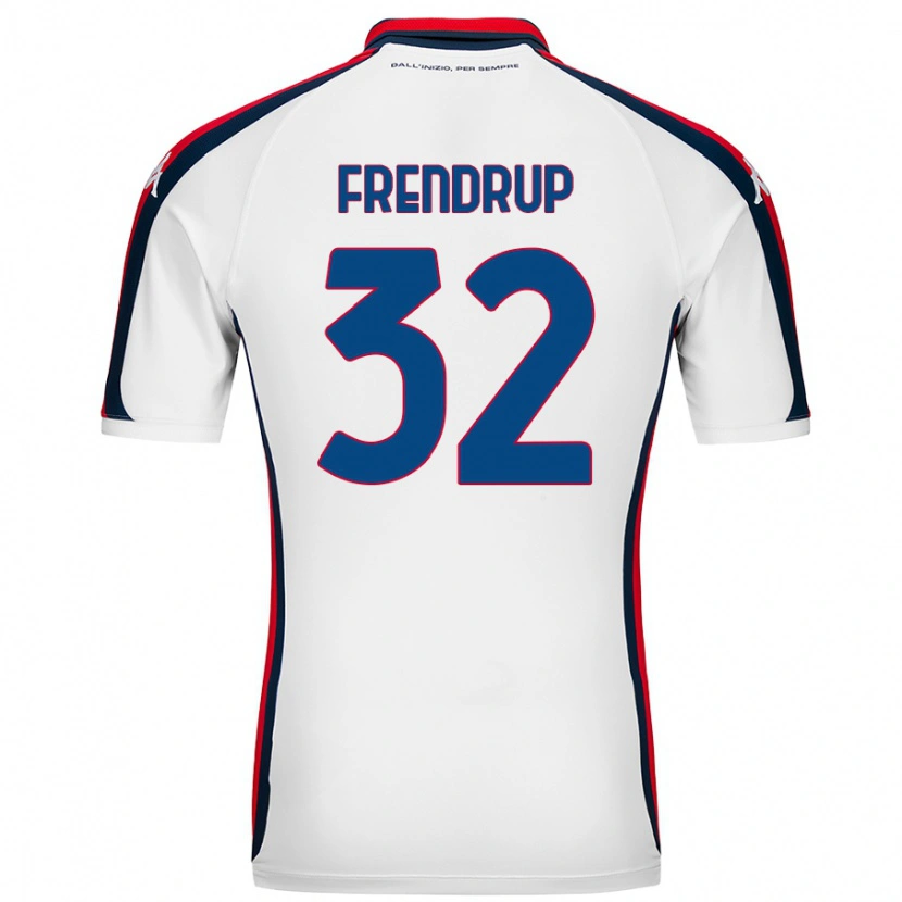 Danxen Dětské Morten Frendrup #32 Bílý Daleko Hráčské Dresy 2024/25 Dres
