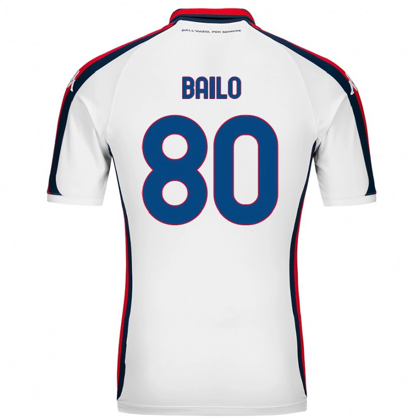 Danxen Dětské Giorgio Bailo #80 Bílý Daleko Hráčské Dresy 2024/25 Dres