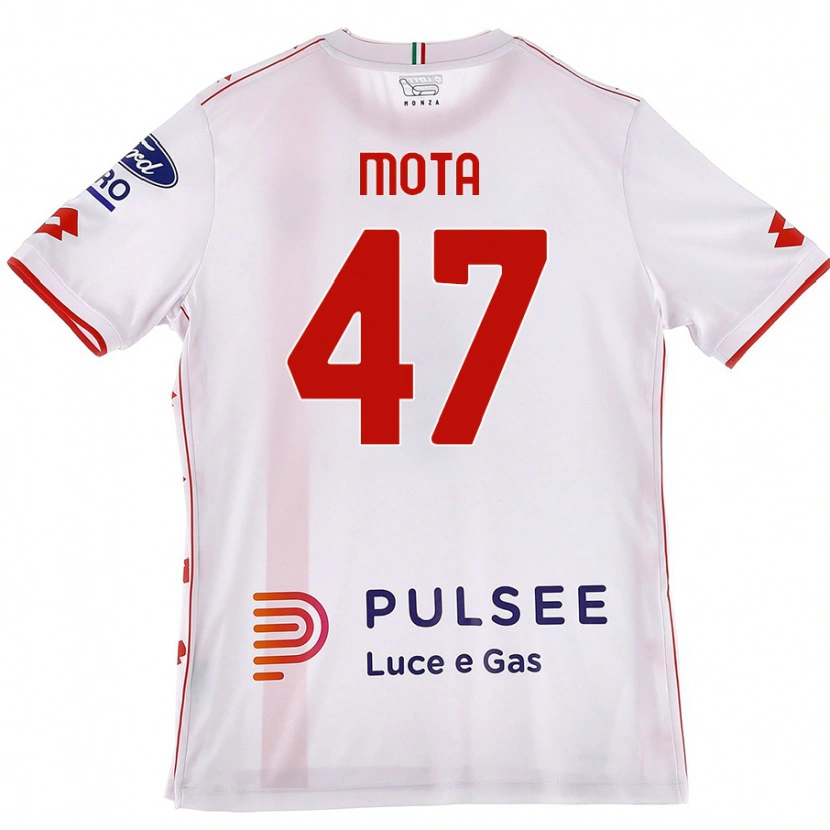 Danxen Dětské Dany Mota #47 Bílá Červená Daleko Hráčské Dresy 2024/25 Dres