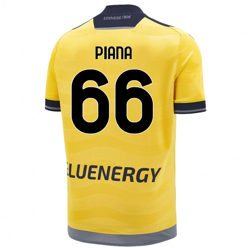 Danxen Dětské Edoardo Piana #66 Zlatý Daleko Hráčské Dresy 2024/25 Dres