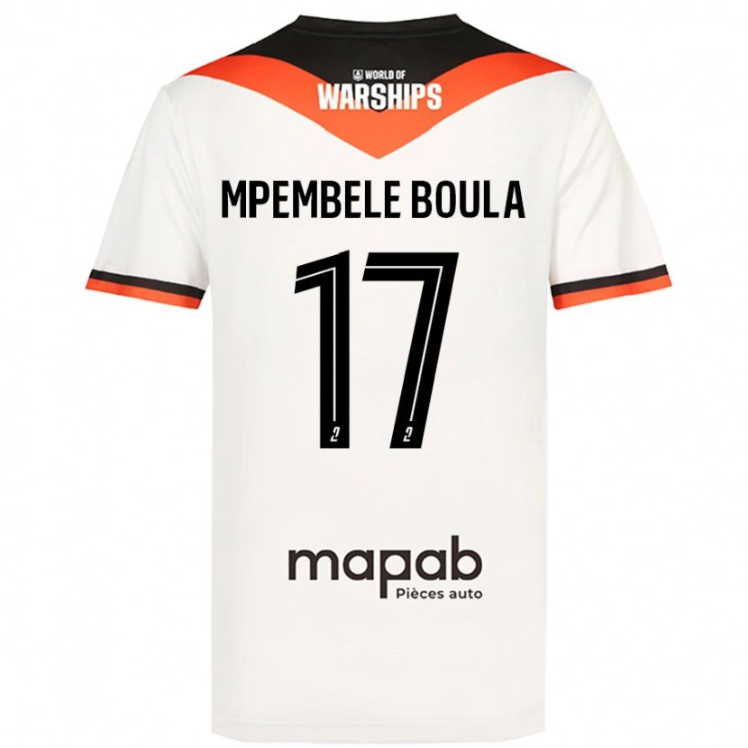 Danxen Dětské Exaucé Mpembele Boula #17 Bílý Daleko Hráčské Dresy 2024/25 Dres