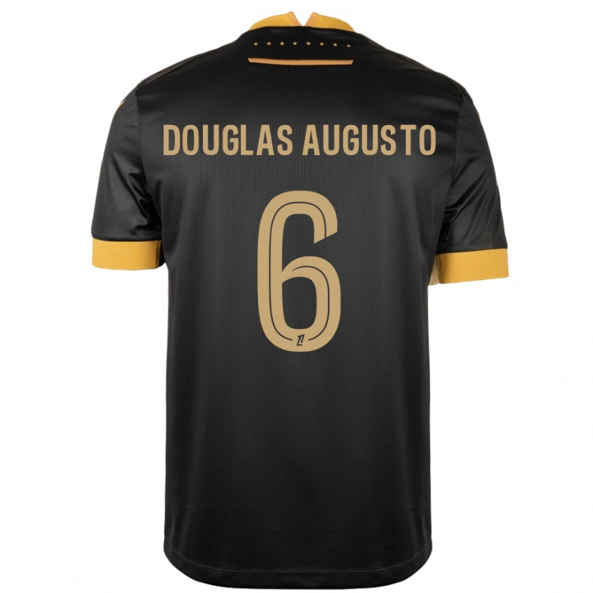 Danxen Dětské Douglas Augusto #6 Černá Hnědá Daleko Hráčské Dresy 2024/25 Dres