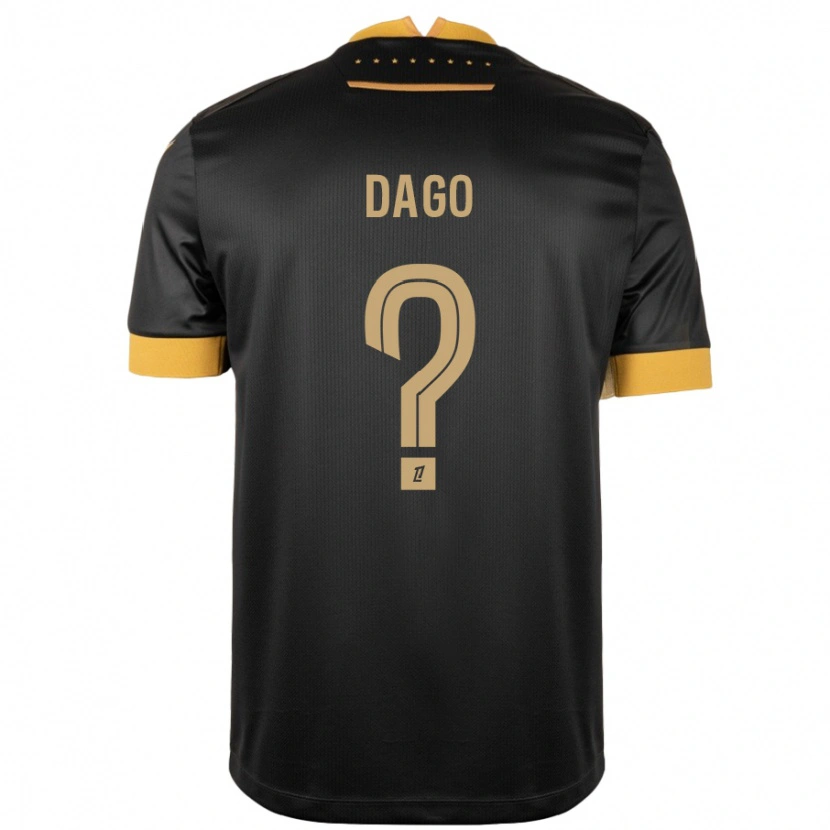 Danxen Dětské Joshua Dago #0 Černá Hnědá Daleko Hráčské Dresy 2024/25 Dres