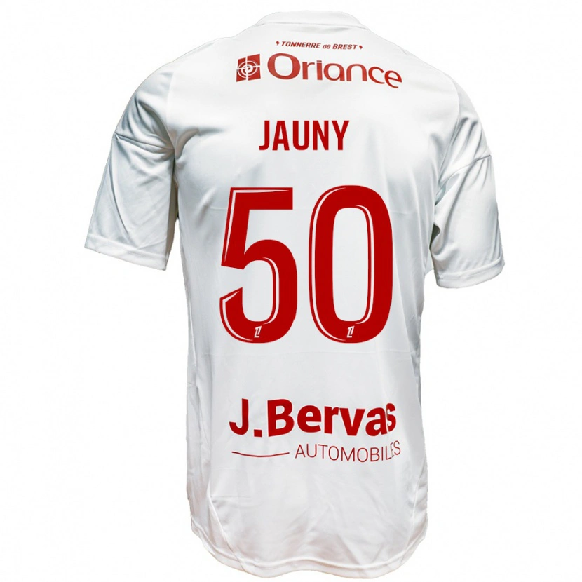 Danxen Dětské Noah Jauny #50 Bílá Červená Daleko Hráčské Dresy 2024/25 Dres