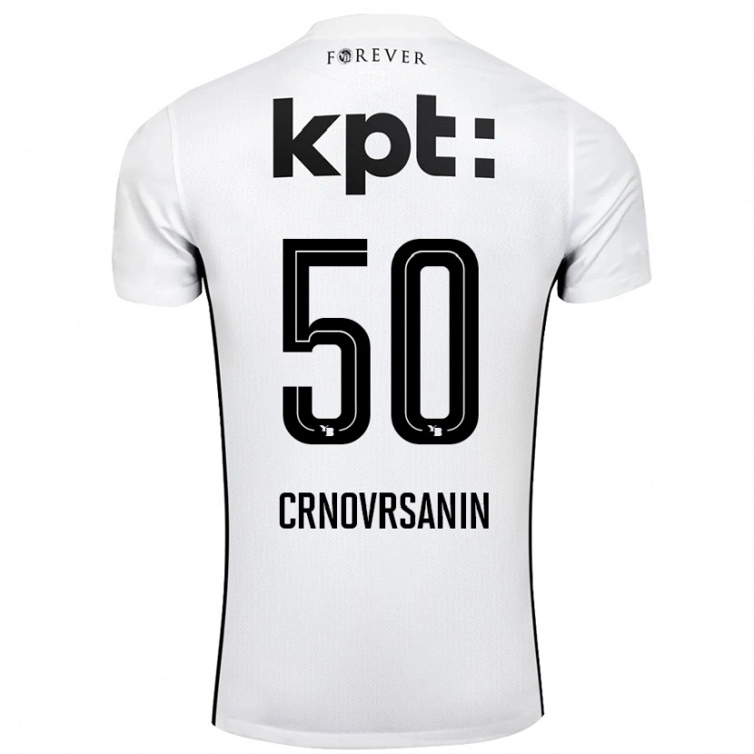Danxen Dětské Sadin Crnovrsanin #50 Bílá Černá Daleko Hráčské Dresy 2024/25 Dres