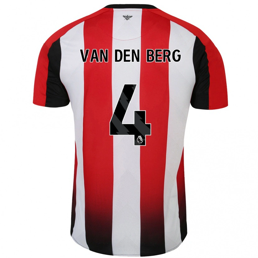 Danxen Pánské Sepp Van Den Berg #4 Červená Bílá Domů Hráčské Dresy 2024/25 Dres