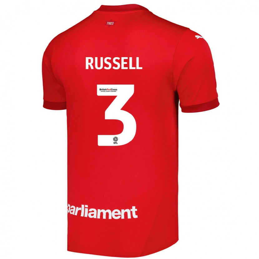 Danxen Pánské Jon Russell #3 Červený Domů Hráčské Dresy 2024/25 Dres
