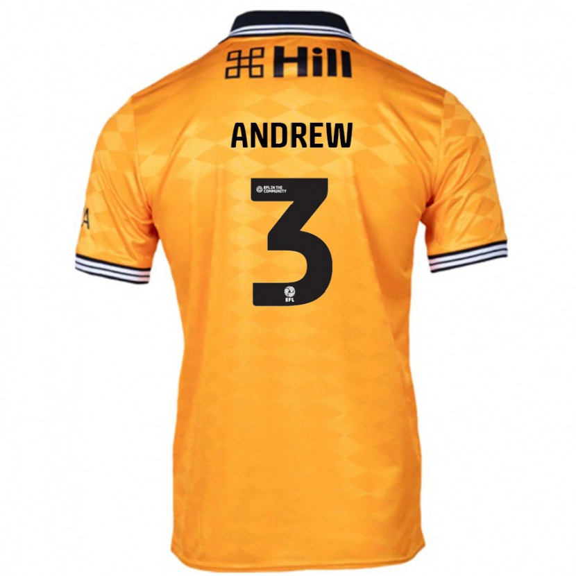 Danxen Pánské Danny Andrew #3 Pomerančový Domů Hráčské Dresy 2024/25 Dres