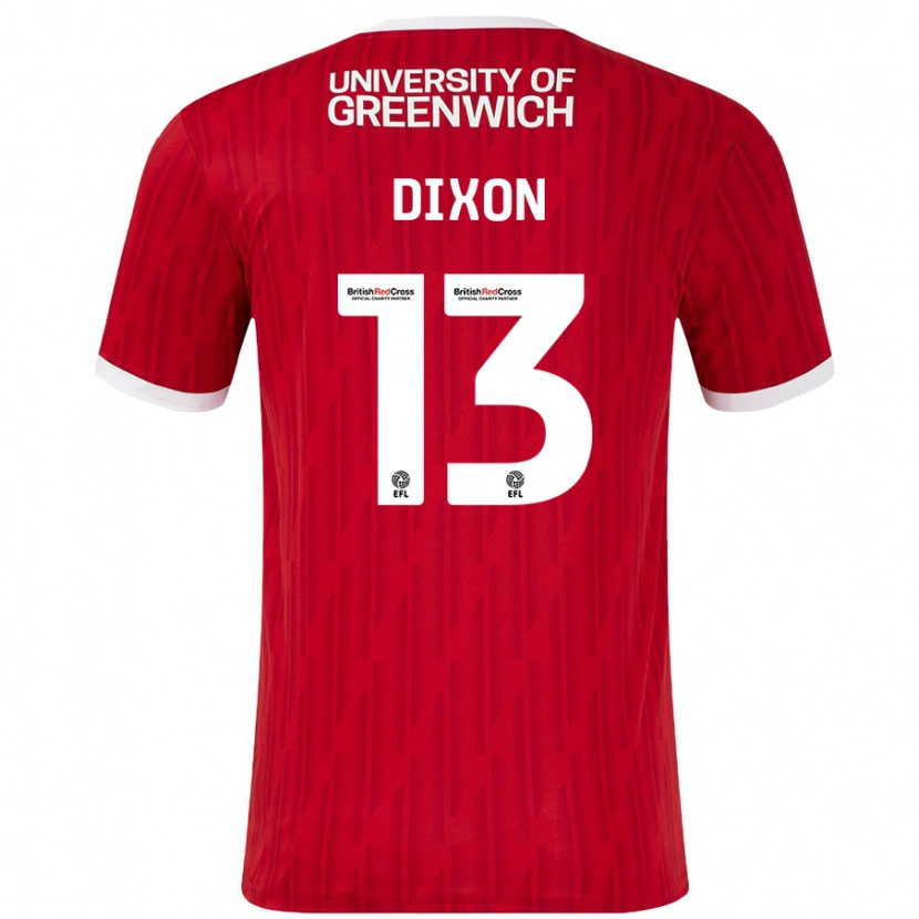Danxen Pánské Kaheim Dixon #13 Červená Bílá Domů Hráčské Dresy 2024/25 Dres