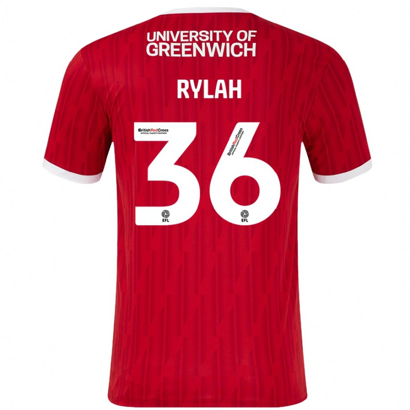 Danxen Pánské Henry Rylah #36 Červená Bílá Domů Hráčské Dresy 2024/25 Dres