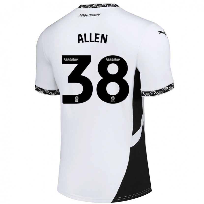Danxen Pánské Cruz Allen #38 Bílá Černá Domů Hráčské Dresy 2024/25 Dres