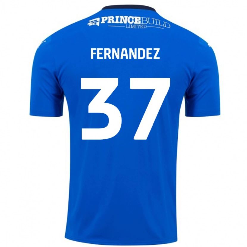 Danxen Pánské Emmanuel Fernandez #37 Modrá Bílá Domů Hráčské Dresy 2024/25 Dres