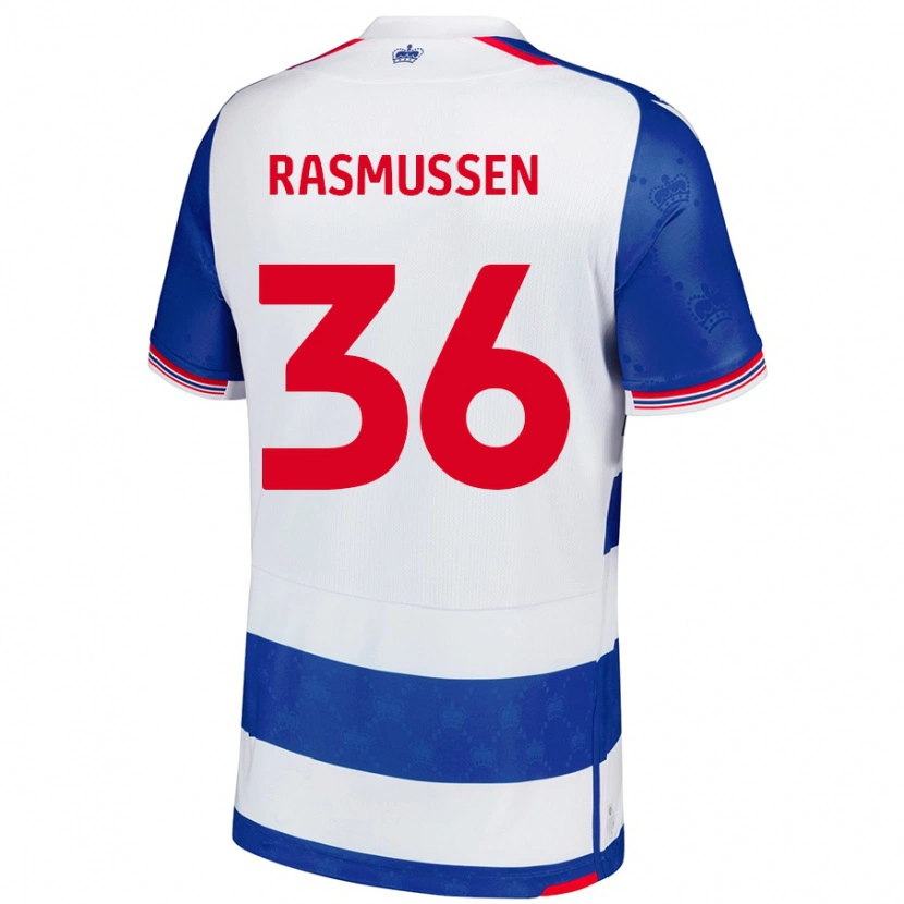 Danxen Pánské Tash Rasmussen #36 Modrá Bílá Domů Hráčské Dresy 2024/25 Dres