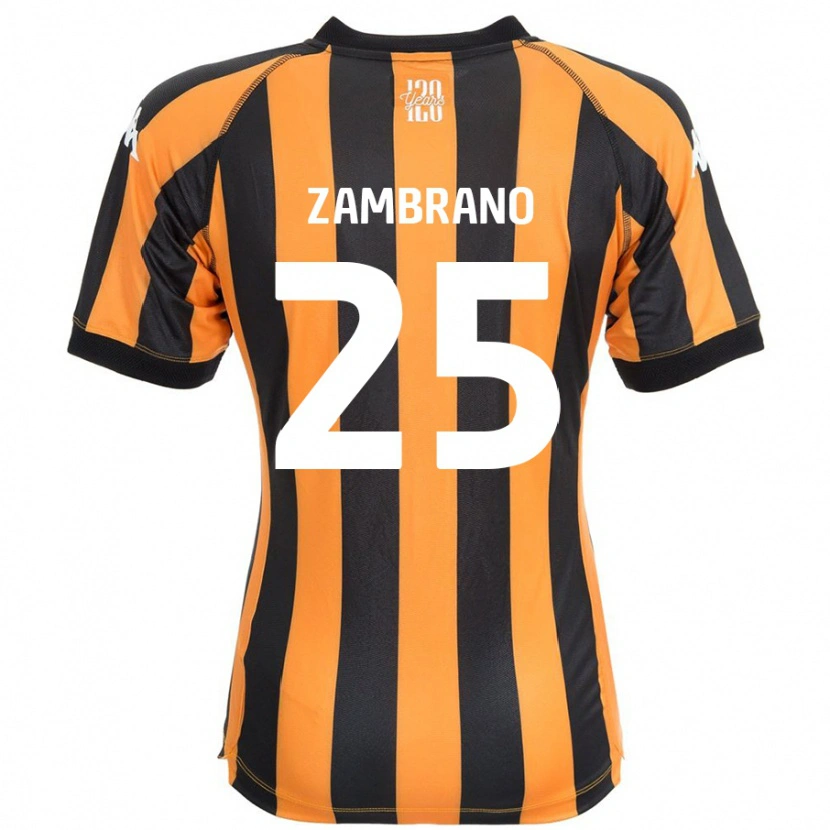 Danxen Pánské Óscar Zambrano #25 Černá Ambra Domů Hráčské Dresy 2024/25 Dres