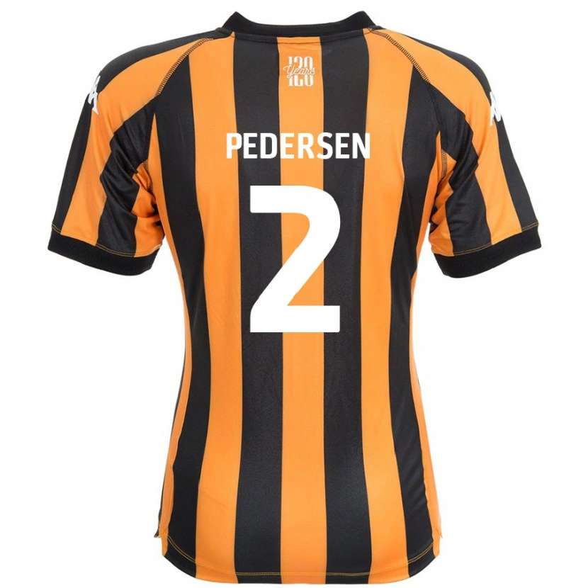 Danxen Pánské Eden Pedersen #2 Černá Ambra Domů Hráčské Dresy 2024/25 Dres