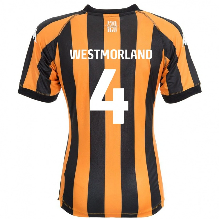 Danxen Pánské Emma Westmorland #4 Černá Ambra Domů Hráčské Dresy 2024/25 Dres