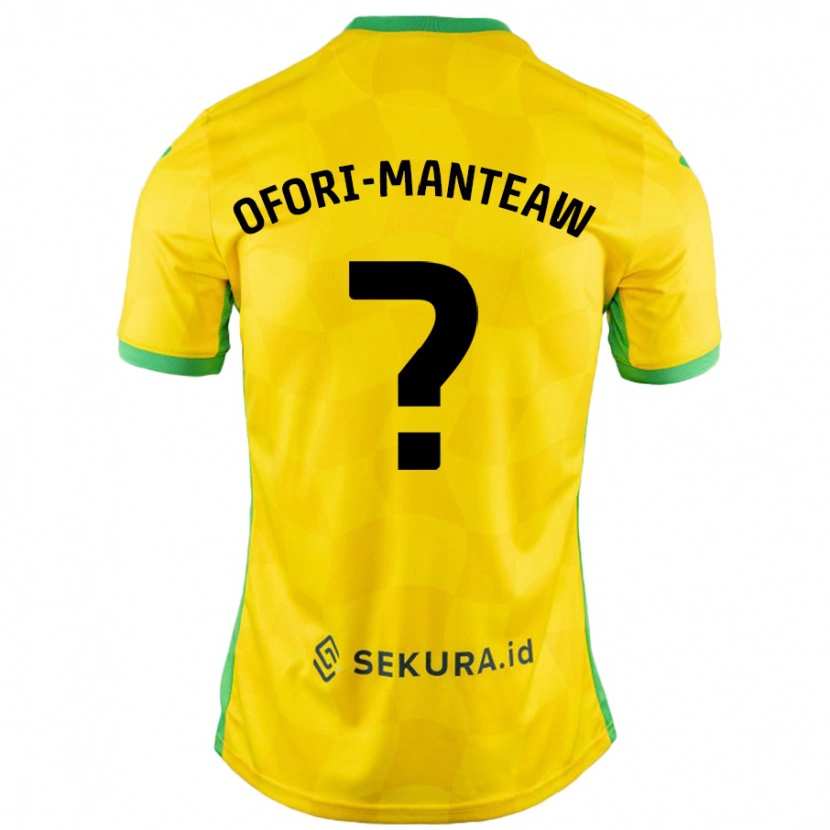 Danxen Pánské Lloyd Ofori-Manteaw #0 Žlutá Zelená Domů Hráčské Dresy 2024/25 Dres