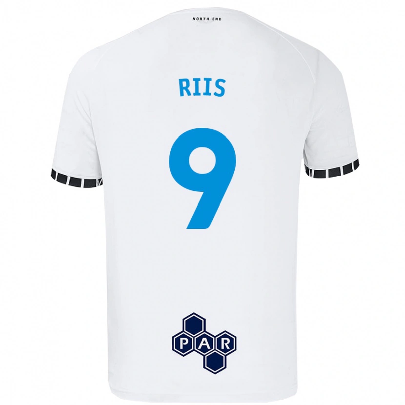 Danxen Pánské Emil Riis #9 Bílý Domů Hráčské Dresy 2024/25 Dres