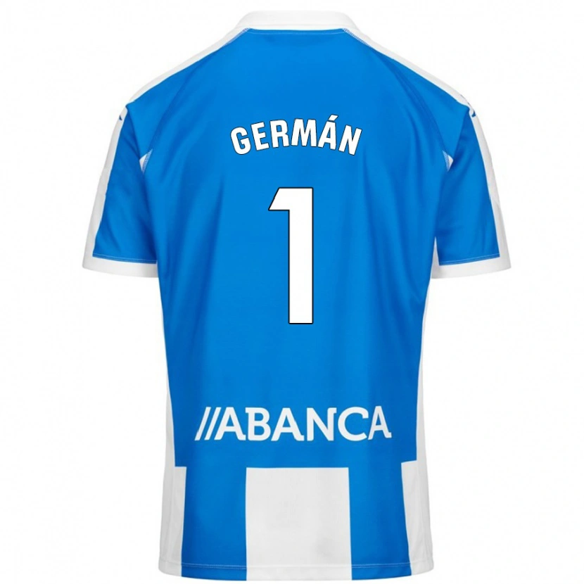 Danxen Pánské Germán Parreño #1 Modrá Bílá Domů Hráčské Dresy 2024/25 Dres