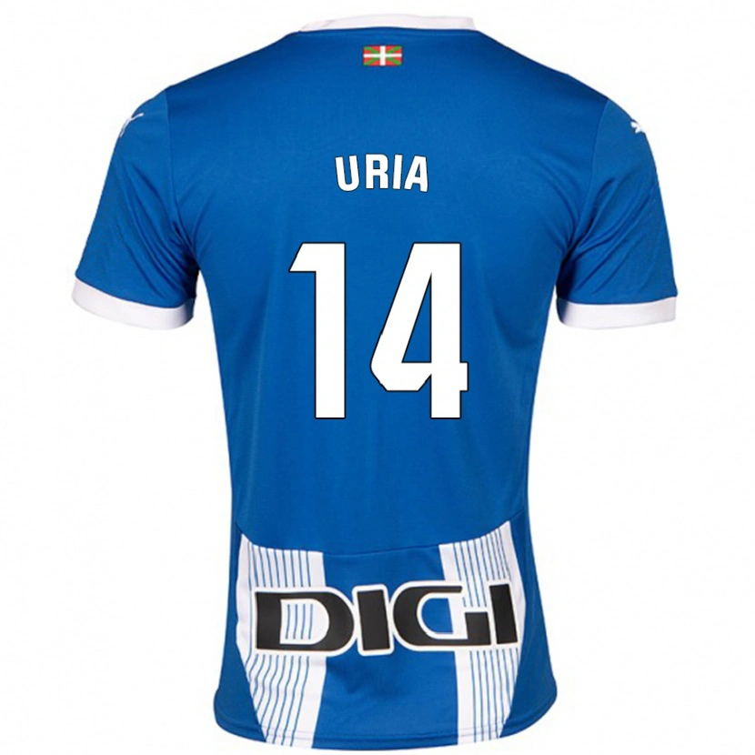 Danxen Pánské Iker Uria #14 Modrý Domů Hráčské Dresy 2024/25 Dres