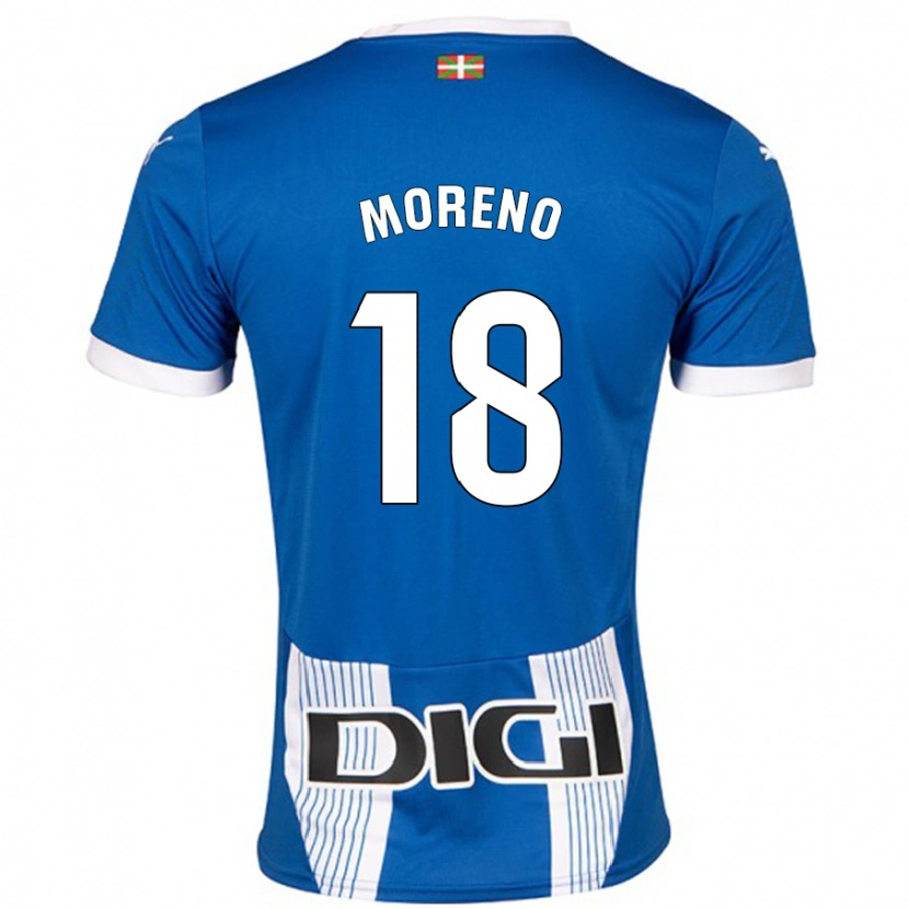 Danxen Pánské Laura Moreno #18 Modrý Domů Hráčské Dresy 2024/25 Dres