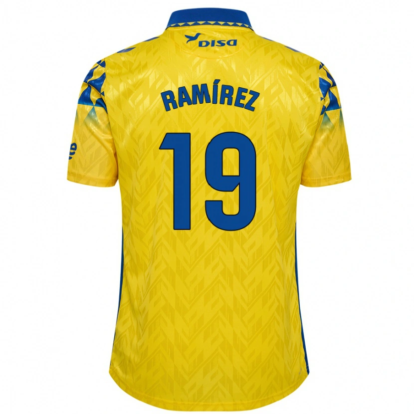 Danxen Pánské Sandro Ramírez #19 Žlutá Modrá Domů Hráčské Dresy 2024/25 Dres