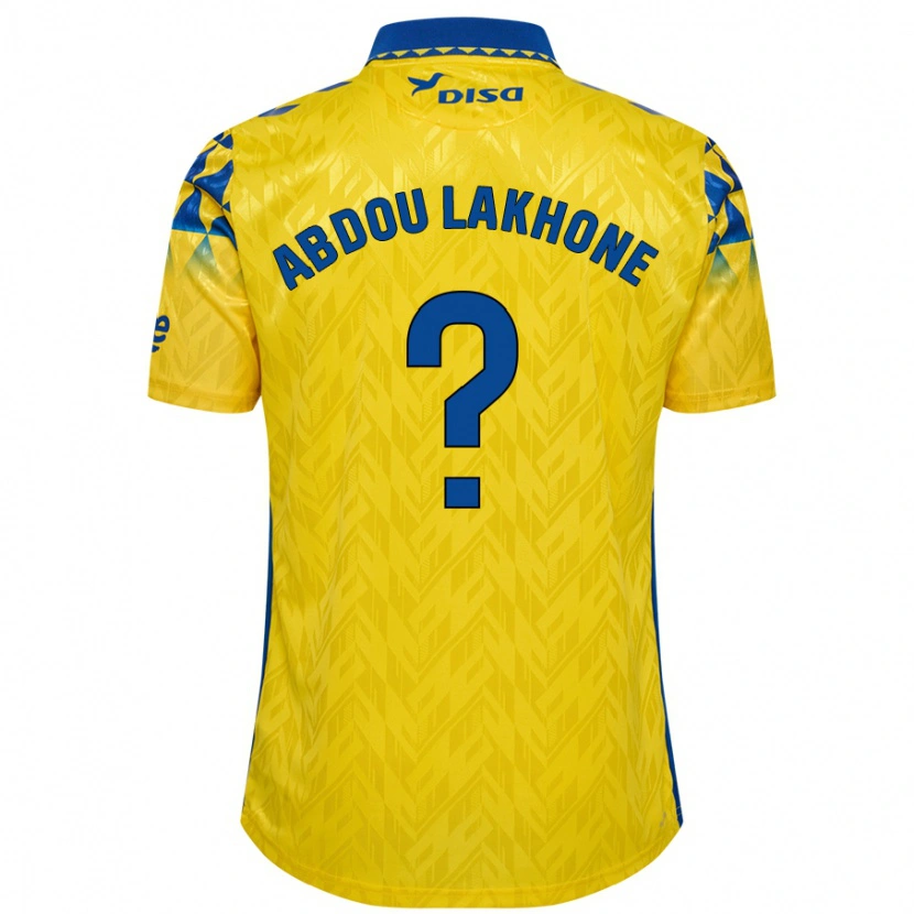 Danxen Pánské Pape Abdou Lakhone #0 Žlutá Modrá Domů Hráčské Dresy 2024/25 Dres