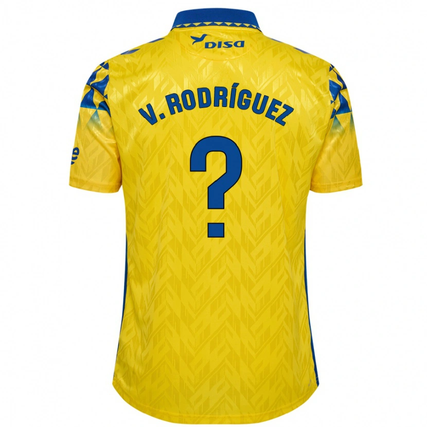 Danxen Pánské Carlos Vicente Rodríguez #0 Žlutá Modrá Domů Hráčské Dresy 2024/25 Dres