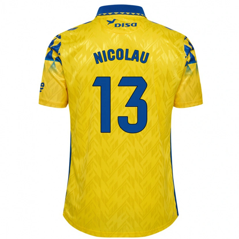 Danxen Pánské Nacho Nicolau #13 Žlutá Modrá Domů Hráčské Dresy 2024/25 Dres