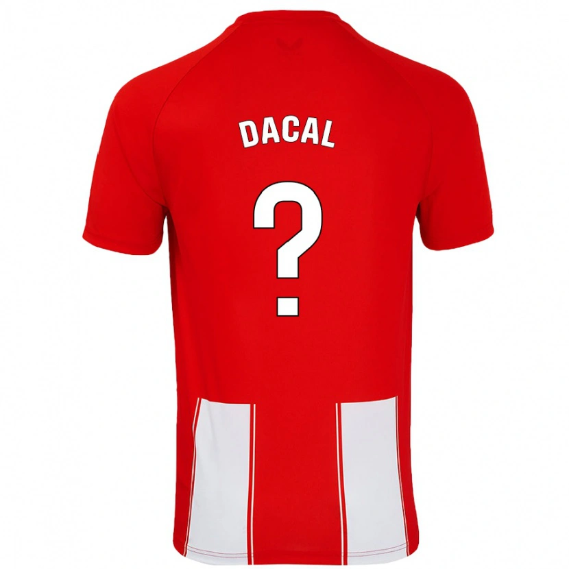 Danxen Pánské Sergio Dacal #0 Červená Bílá Domů Hráčské Dresy 2024/25 Dres