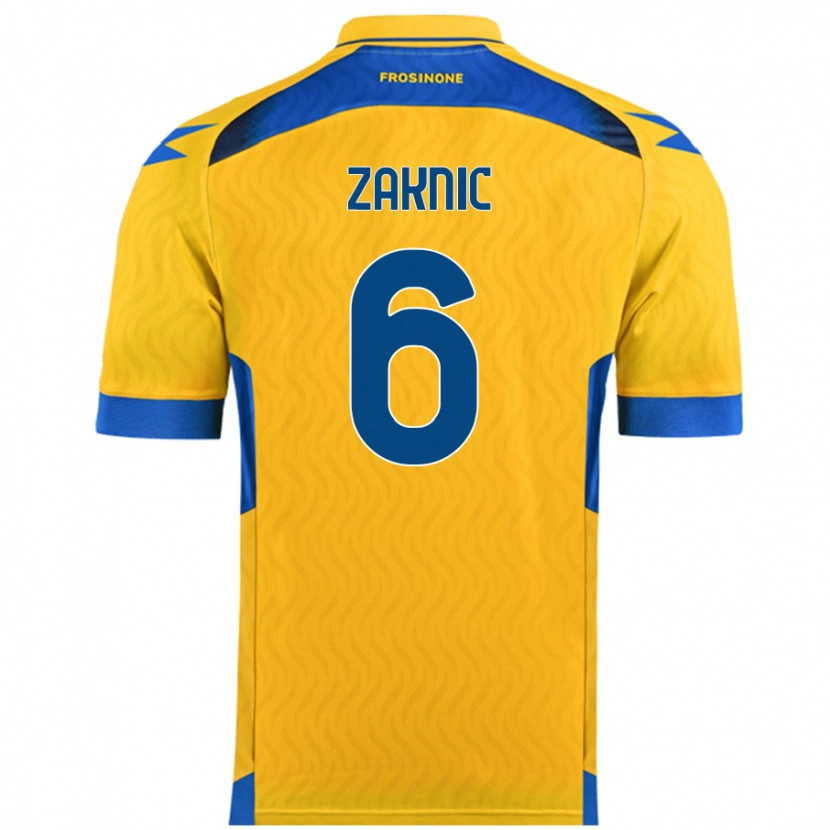 Danxen Pánské Lazar Zaknic #6 Žluť Domů Hráčské Dresy 2024/25 Dres