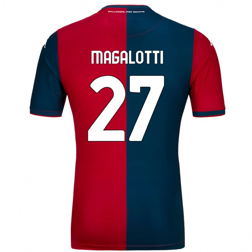 Danxen Pánské Gabriele Magalotti #27 Červená Tmavě Modrá Domů Hráčské Dresy 2024/25 Dres