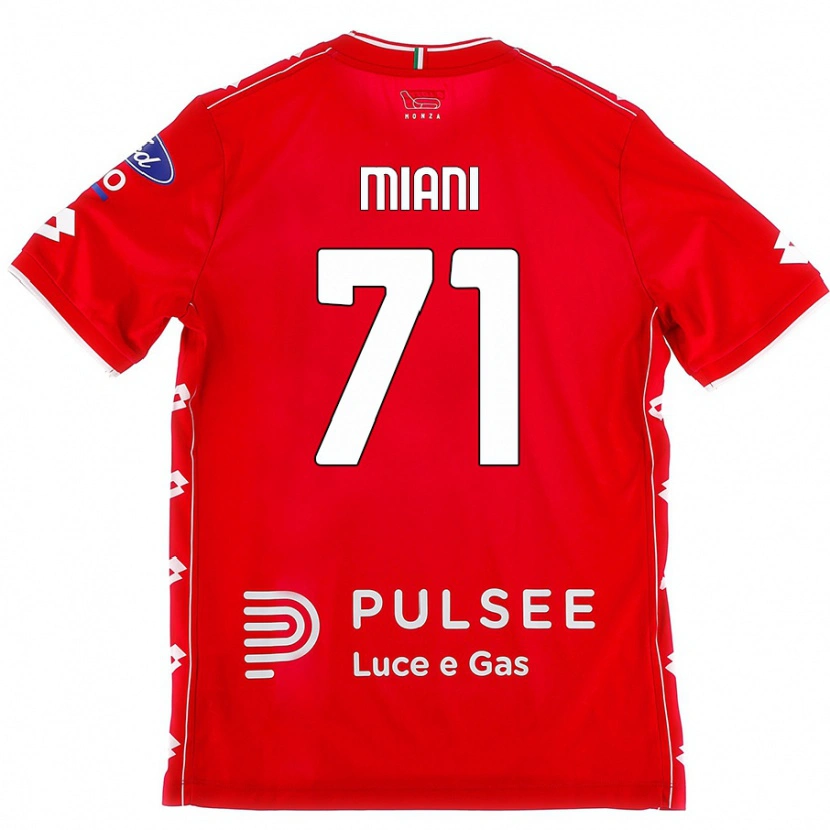 Danxen Pánské Arthur Miani #71 Červená Bílá Domů Hráčské Dresy 2024/25 Dres
