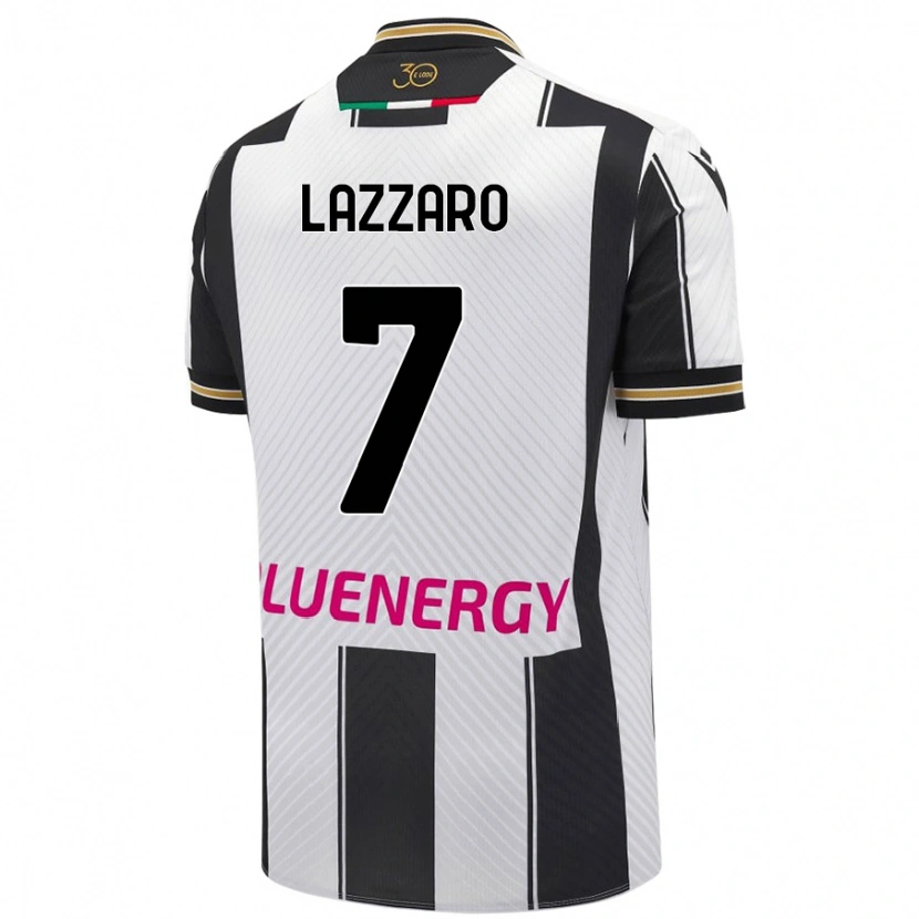 Danxen Pánské Davide Lazzaro #7 Bílá Černá Domů Hráčské Dresy 2024/25 Dres