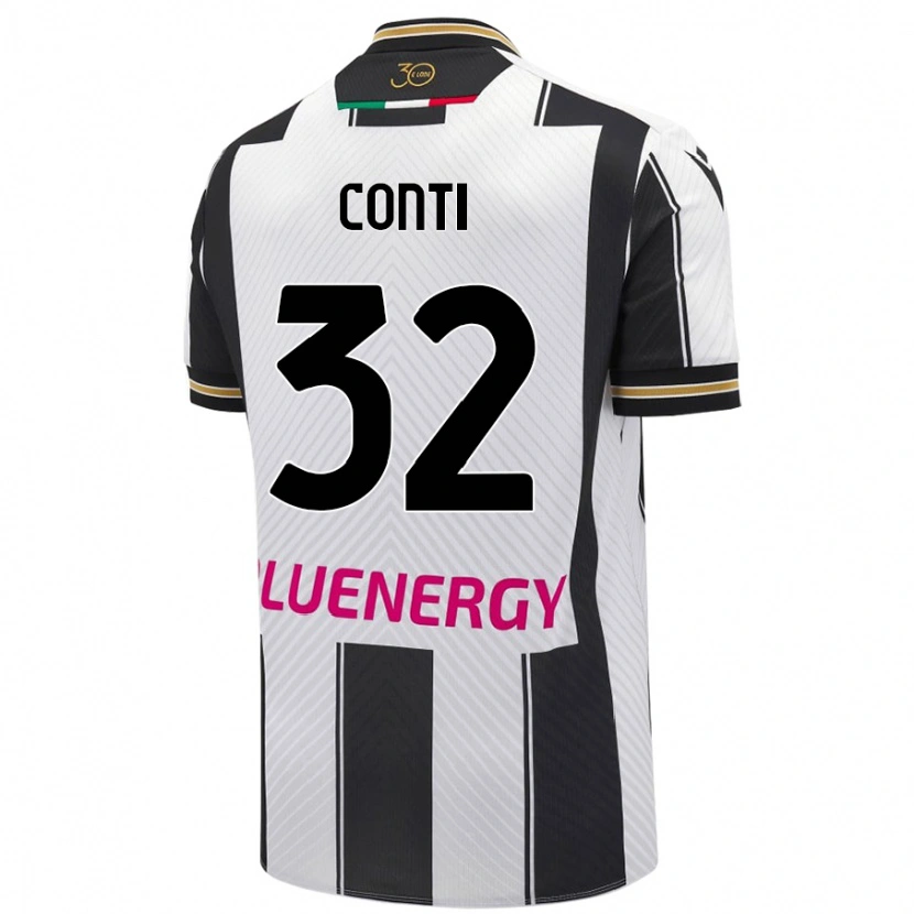 Danxen Pánské Manuel Conti #32 Bílá Černá Domů Hráčské Dresy 2024/25 Dres