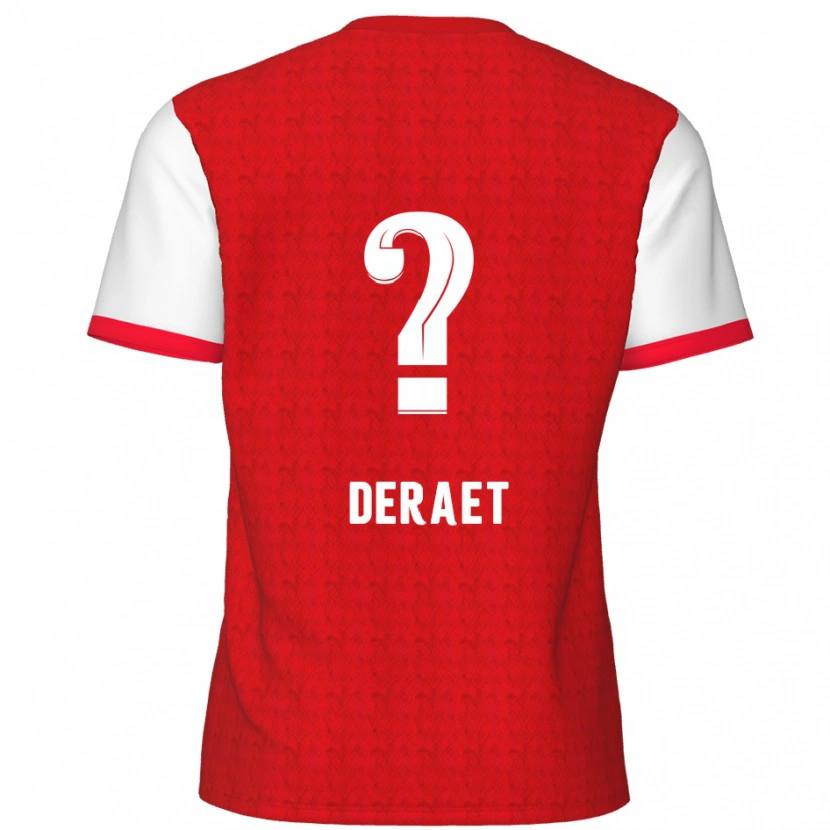 Danxen Pánské Xavi Deraet #0 Červená Bílá Domů Hráčské Dresy 2024/25 Dres