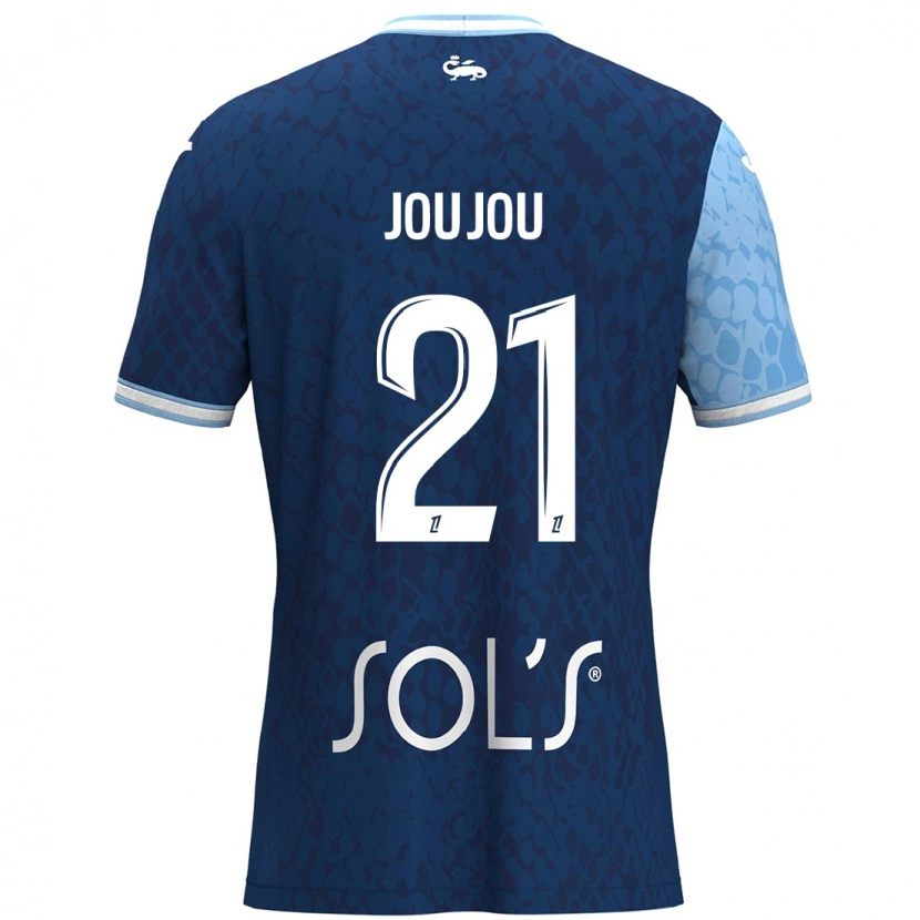Danxen Pánské Antoine Joujou #21 Nebeská Modrá Tmavě Modrá Domů Hráčské Dresy 2024/25 Dres