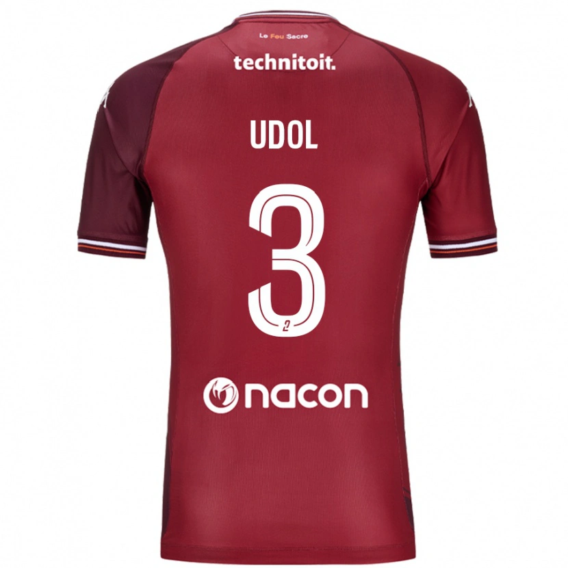 Danxen Pánské Matthieu Udol #3 Červená Granata Domů Hráčské Dresy 2024/25 Dres