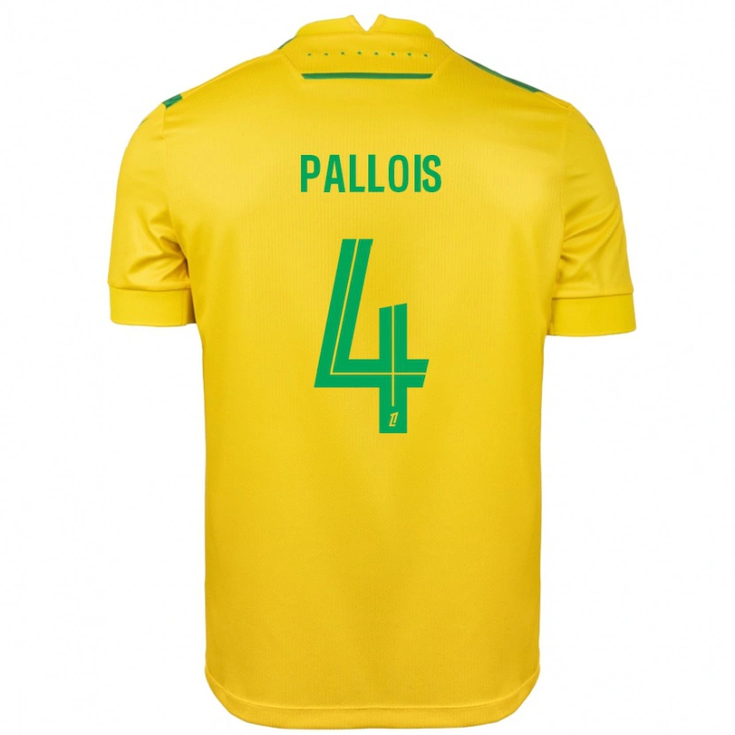Danxen Pánské Nicolas Pallois #4 Žlutá Zelená Domů Hráčské Dresy 2024/25 Dres