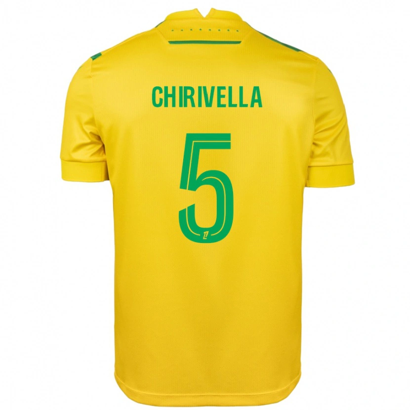 Danxen Pánské Pedro Chirivella #5 Žlutá Zelená Domů Hráčské Dresy 2024/25 Dres