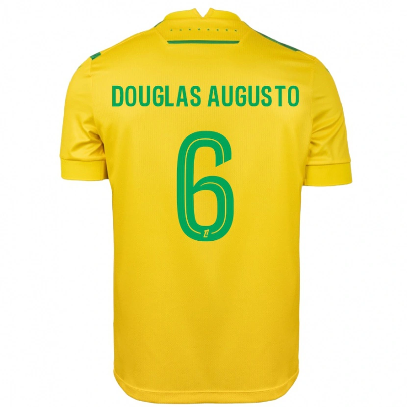 Danxen Pánské Douglas Augusto #6 Žlutá Zelená Domů Hráčské Dresy 2024/25 Dres