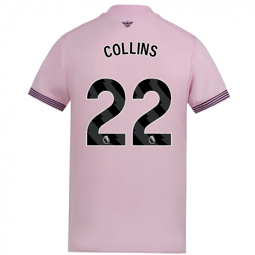 Danxen Pánské Nathan Collins #22 Růžový Daleko Hráčské Dresy 2024/25 Dres