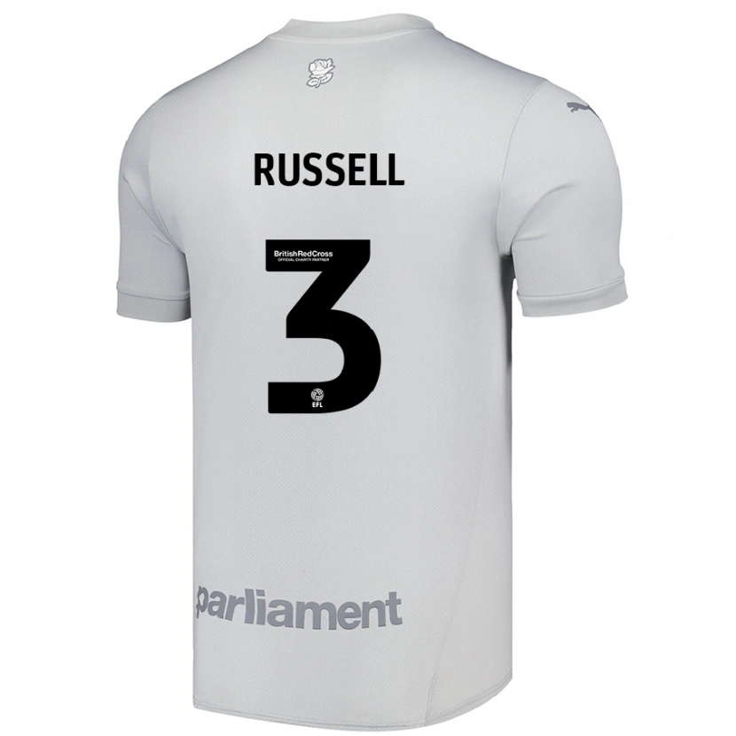 Danxen Pánské Jon Russell #3 Stříbrně Šedá Daleko Hráčské Dresy 2024/25 Dres
