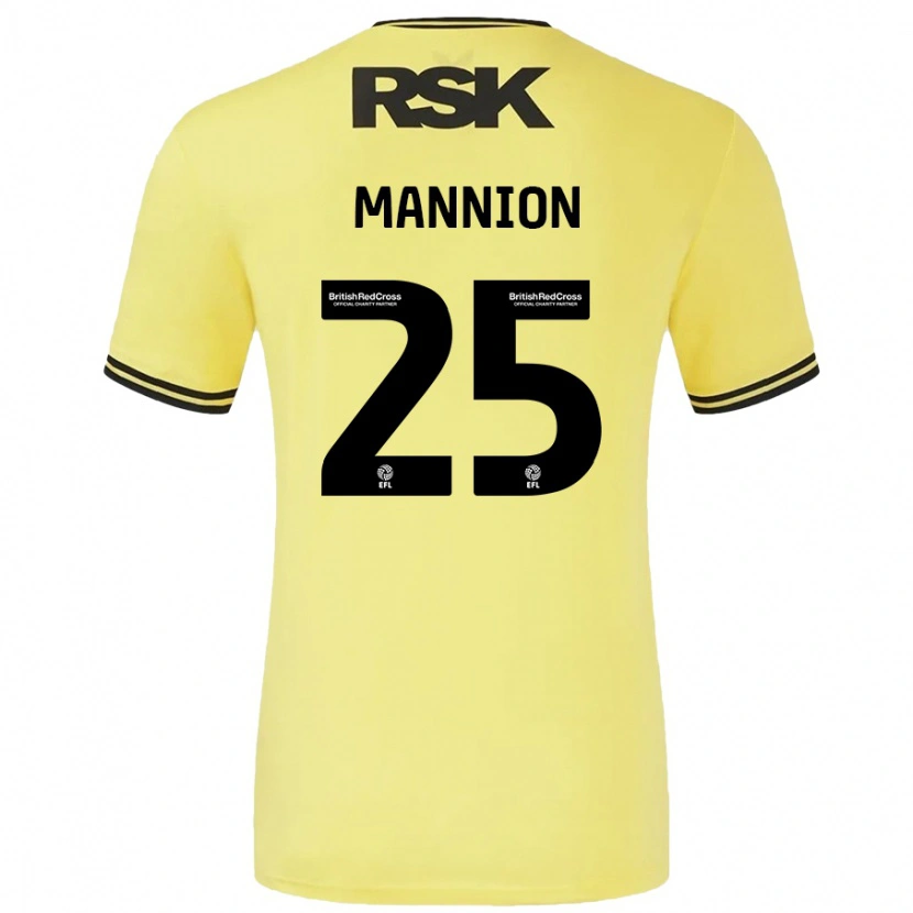 Danxen Pánské Will Mannion #25 Žlutá Černá Daleko Hráčské Dresy 2024/25 Dres
