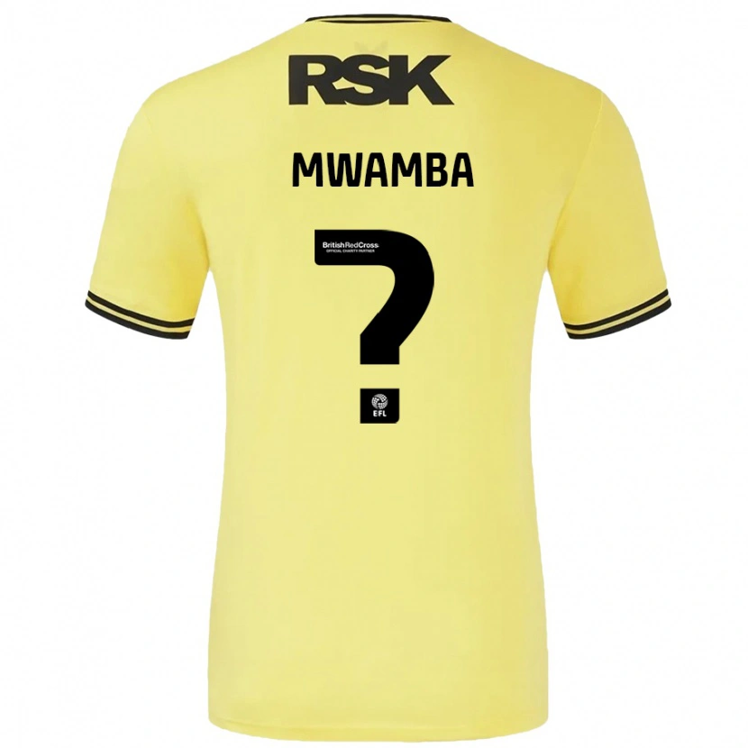 Danxen Pánské Alan Mwamba #0 Žlutá Černá Daleko Hráčské Dresy 2024/25 Dres