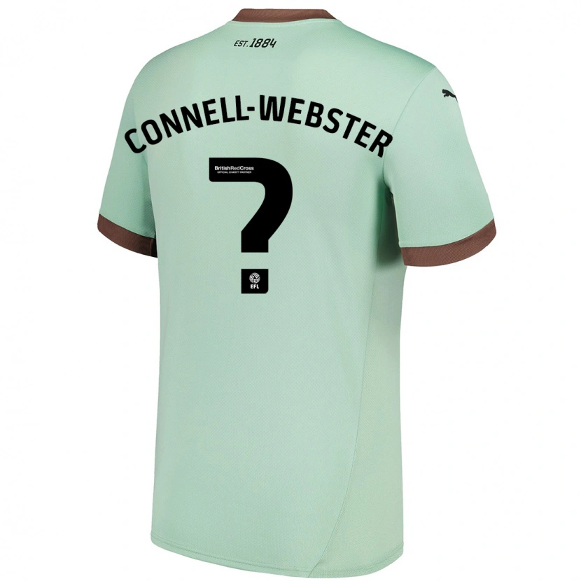 Danxen Pánské Braidy Connell-Webster #0 Bledě Zelená Daleko Hráčské Dresy 2024/25 Dres