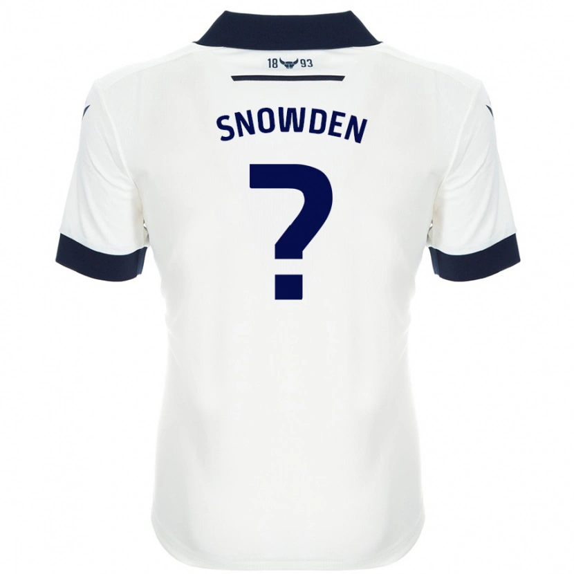 Danxen Pánské Leo Snowden #0 Bílá Tmavě Modrá Daleko Hráčské Dresy 2024/25 Dres