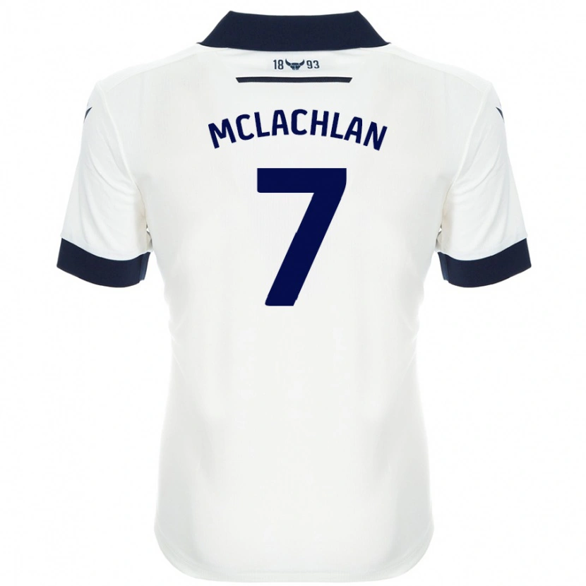 Danxen Pánské Daisy Mclachlan #7 Bílá Tmavě Modrá Daleko Hráčské Dresy 2024/25 Dres